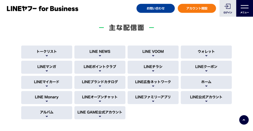 LINE広告の配信面