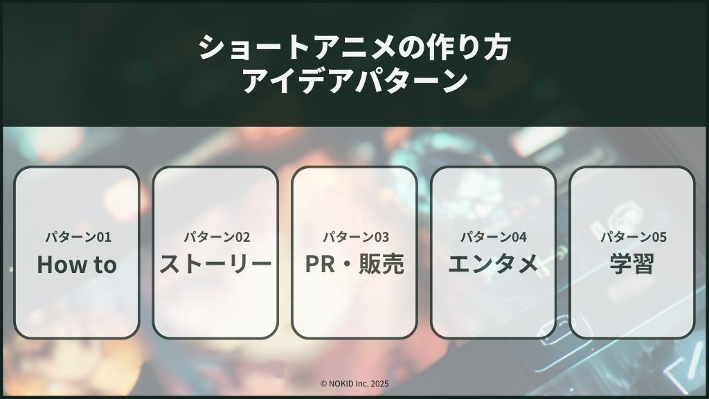 TikTokショートアニメ動画の5パターンの作り方