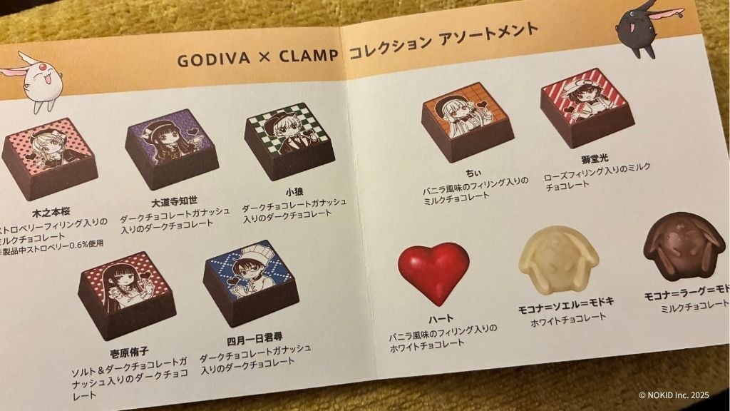 筆者が実際に購入したゴディバ×CLAMP コレクション アソートメントの写真